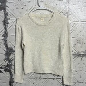 Crewcuts fuzzy Cream Crew Neck Sweater